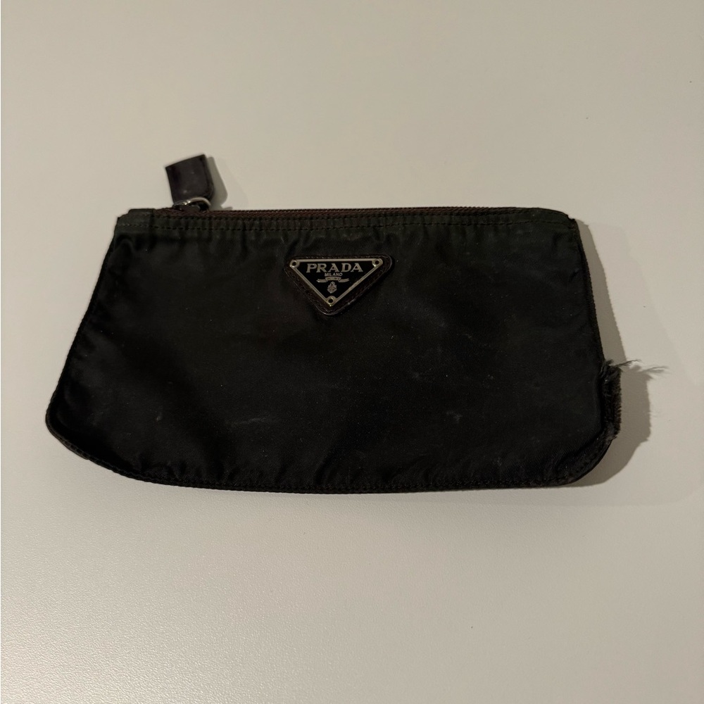 “AS IS” authentic Prada, nylon cosmetics case.